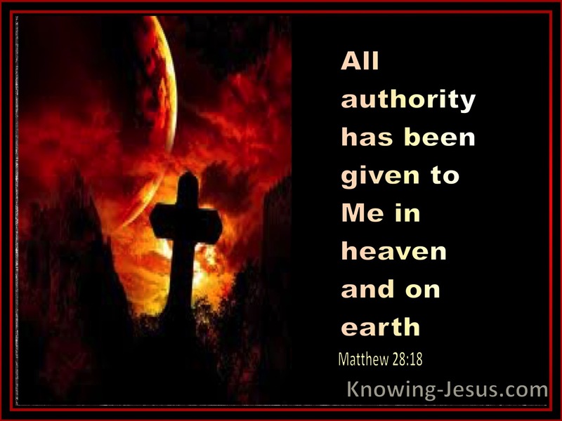 Matthew 28:18 All Authority Has Been Given (orange)